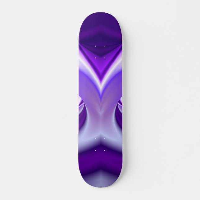 Skate Sonho de Flor Roxo, Abstrato Fantasy Arte Arco-Íri (Frente)