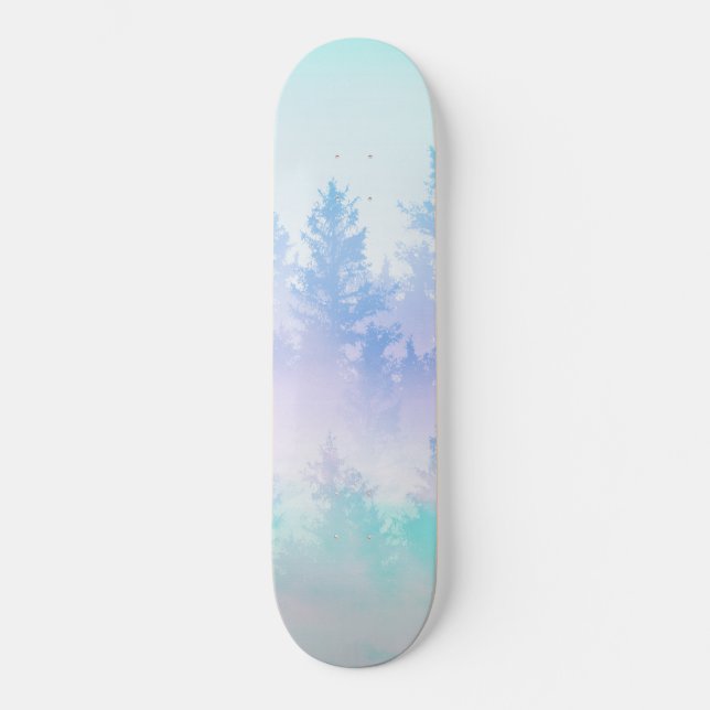 Skate Sonho de Floresta Pastel #4 #decor #art (Frente)