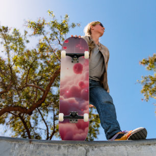 Skate Sonho Romântico Fantasia Rosas Amor