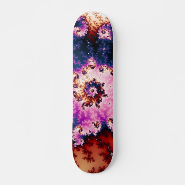 Skate Sonho Rosa - Tabuleiro Fractal (Frente)
