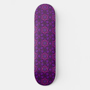Skate Sonhos de Caleidoscópio Roxo e Negro
