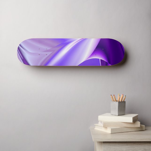 Skate Sonhos de Flor Roxo (Arte de parede (Horz))