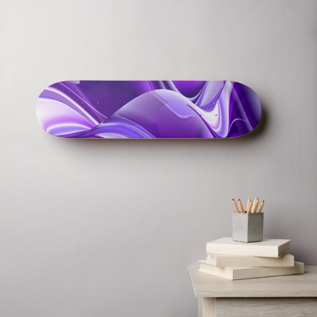 Skate Sonhos de Flor Roxo (Arte de parede (Horz))