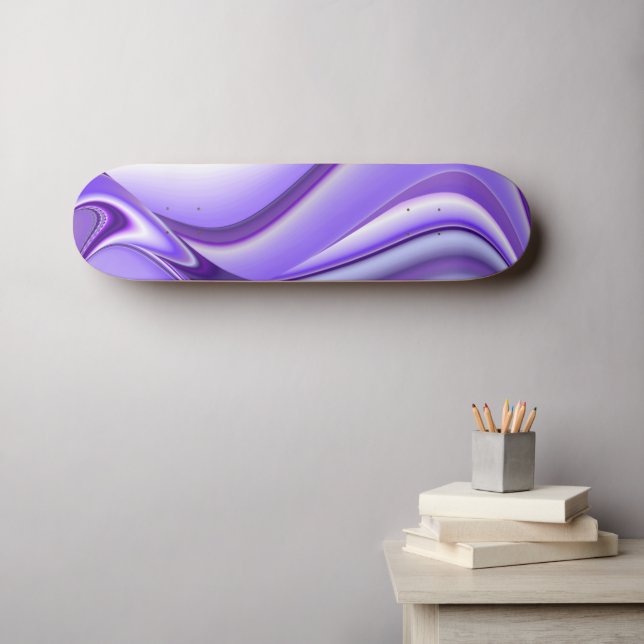 Skate Sonhos de Flor Roxo (Arte de parede (Horz))