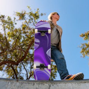 Skate Sonhos de Flor Roxo