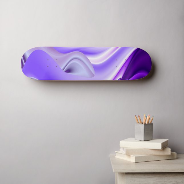 Skate Sonhos de Flor Roxo (Arte de parede (Horz))