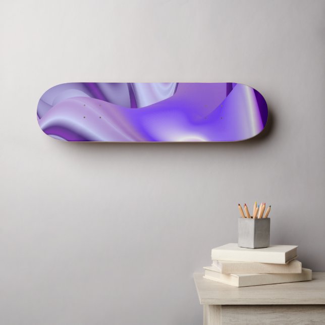 Skate Sonhos de Flor Roxo (Arte de parede (Horz))