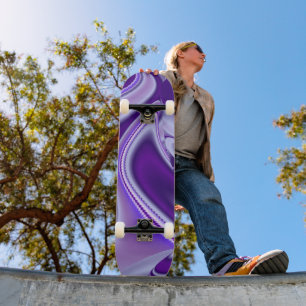 Skate Sonhos de Flor Roxo