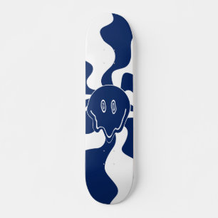 Skate Sorria derretida em azul e branco