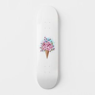 Skate Sorvete Waffle Rosa Sakura Cone