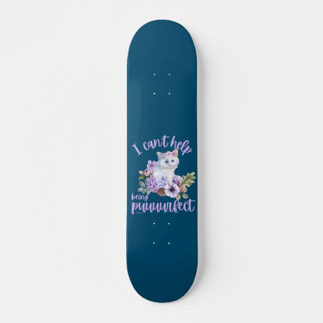 Skate Sou PERFEITAMENTE engraçado presente de gato fofo  (Frente)