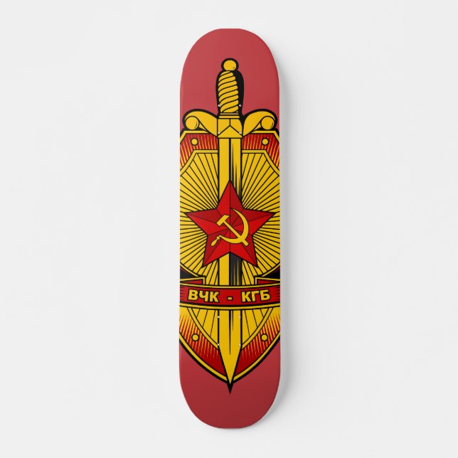 Skate Soviete/russo/URSS do crachá de KGB (Frente)