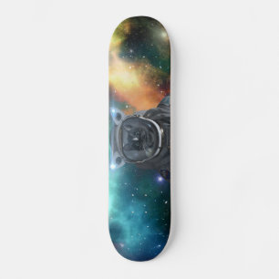 Skate Space Cat - Nebulosa Colorida -