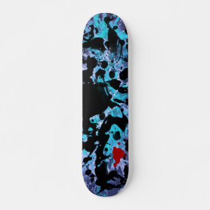 Skate Splatter   azul DE TINTA PRETA