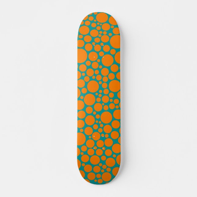 Skate Spotty - Laranja no Teal (Frente)