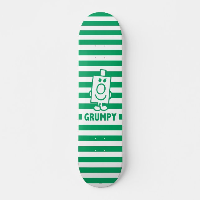 Skate Sr. Grumpy | Grin Mischievous e faixas verdes (Frente)