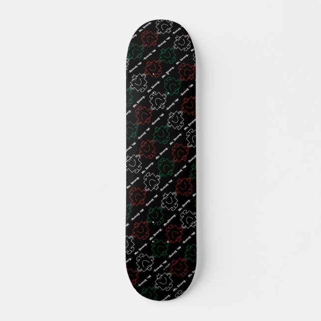 Skate Sr. Strong | Padrão vermelho, branco e verde (Frente)