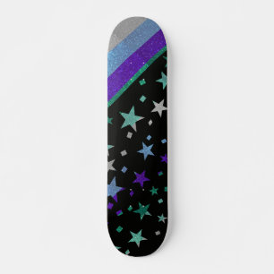 Skate Starry Gay Men Pride Flag Sparkly Glitter
