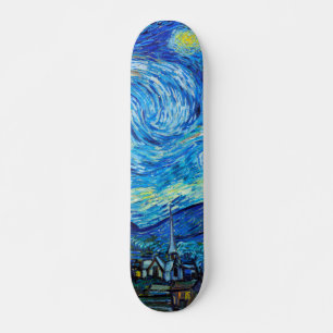 Skate Starry Nigh Van Gogh Pintura vibrante