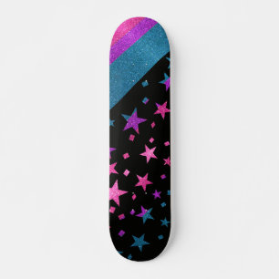 Skate Starry Orgulho gay Flag Sparkly Bisexual Glitter