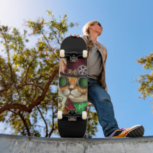SKATE STEAMPUNK CAT SKATEBOARDS