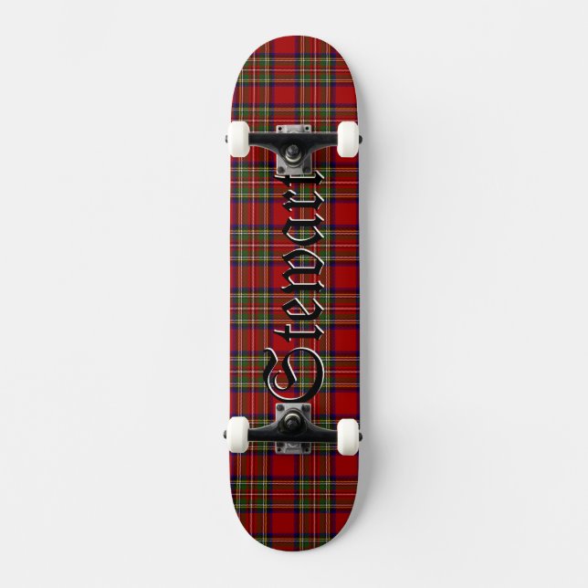 Skate Stewart Tartan - Padrão de Xadrez escocês (Frente)