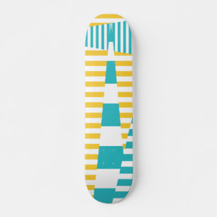 Skate Stripes em Stripes - Turquesa e Amarelo