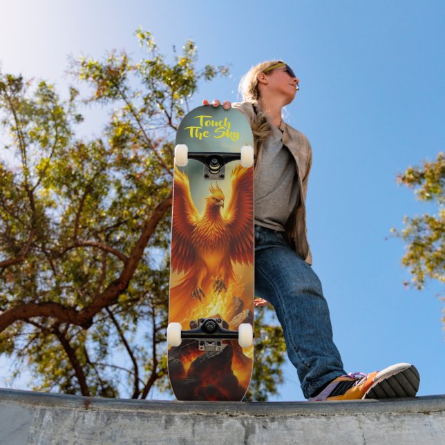 Skate Stunning Red Phoenix Arising from the Flames (Ao ar livre 1)