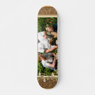 Skate Sua própria foto em um quadro de flores de Ouro! -