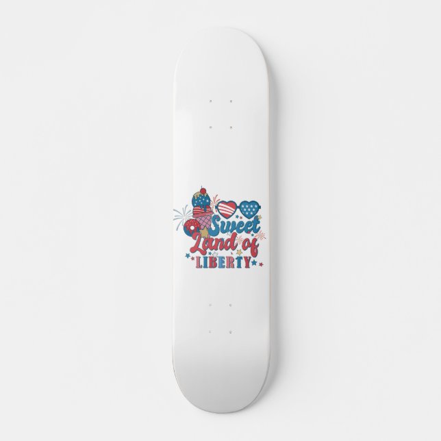Skate SUÍÇA TERRA DA LIBERDADE patriótica (Frente)