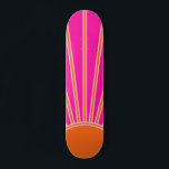 Skate Sun Sunrise Hot Pink E Orange Preppy Sunshor<br><div class="desc">Impressão do Sol - rosa quente e laranja - Sol,  Abstrato moderno,  nascente geométrico.</div>