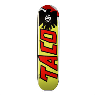 Skate super do Taco (design de Tecate)