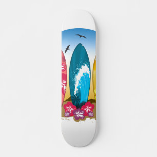 Skate Surfboard Beach