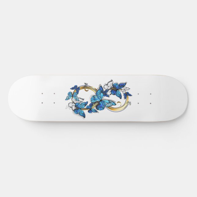 Skate Symbol Infinity of Blue Morpho Butterflies (Horz)