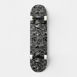 Skate Tabuleiro abstrato preto e branco