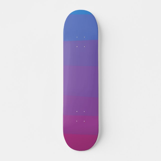 Skate Tabuleiro azul-roxo (Frente)