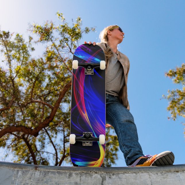 Skate Tabuleiro de abstrato com Luzes Coloridas - Modern (Ao ar livre 1)