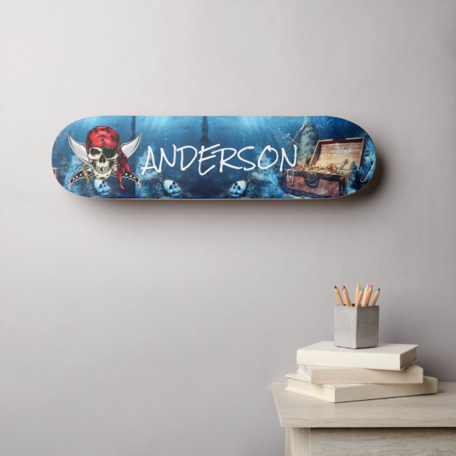 Skate Tabuleiro de Armamento Personalizado do Tesouro de (Arte de parede (Horz))