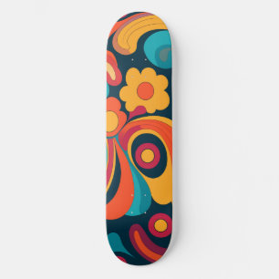 Skate Tabuleiro de Arte Groovy