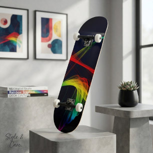 Skate Tabuleiro de Design de Ondas Artístico Moderno