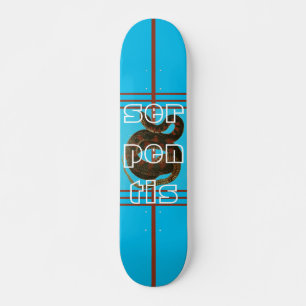 Skate Tabuleiro de Design de Serpente Azul legal para In