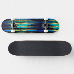 Skate Tabuleiro de Distância Fundido Preto e Azul