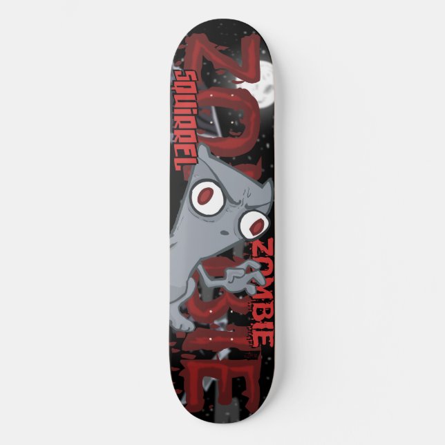 Skate Tabuleiro de Esquilo Zombie (Frente)