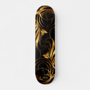 Skate Tabuleiro de Padrões Dourado