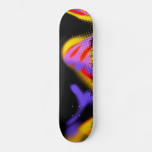 Skate Tabuleiro de Padrões Multicolorido Funky