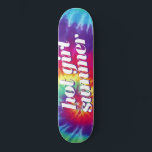 Skate Tabuleiro de Papéis Azuis de Tina Azul Rosa<br><div class="desc">Celebre seu verão de garota gostosa com este conselho de skate incrível. Envie-me um e-mail para christie@christiekelly.com para obter ajuda com itens personalizados! Torna-o mais seguro,  pessoas!</div>