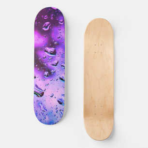 Skate Tabuleiro de skate, design de Lingas de chuva roxa