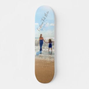Skate Tabuleiro de Texto e Foto Personalizado - Seu pró
