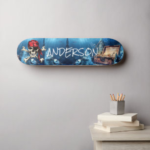 Skate Tabuleiro do tesouro pirata personalizado