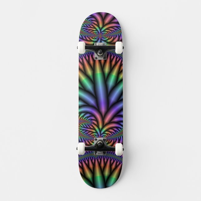 Skate Tabuleiro Fractal II Colorido (Frente)